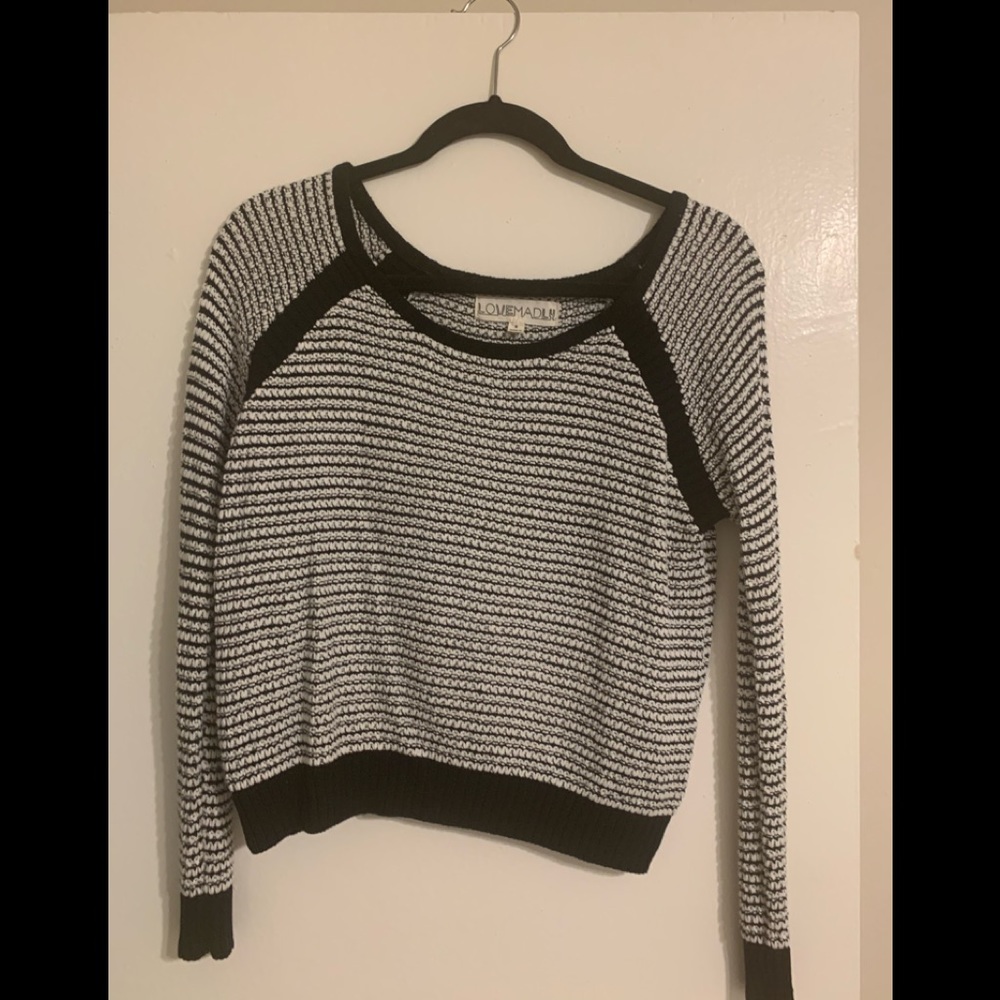 Black and white sweater